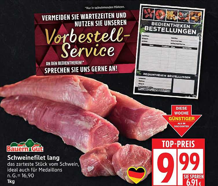 Schweinefilet lang – das zarteste Stück vom Schwein