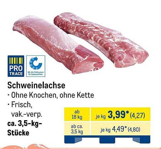 Schweinelachse – Ohne Knochen, ohne Kette