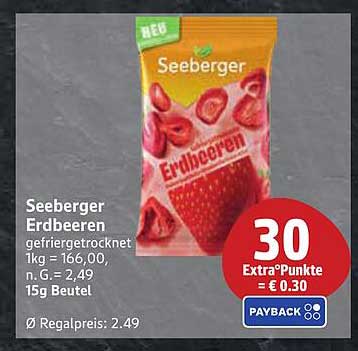 Seeberger Erdbeeren gefriergetrocknet 15g Beutel