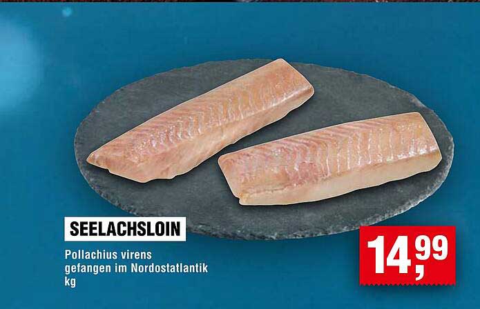 SEELACHSLOIN Pollachius virens - gefangen im Nordostatlantik