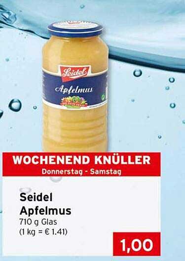 Seidel Apfelmus 710 g Glas