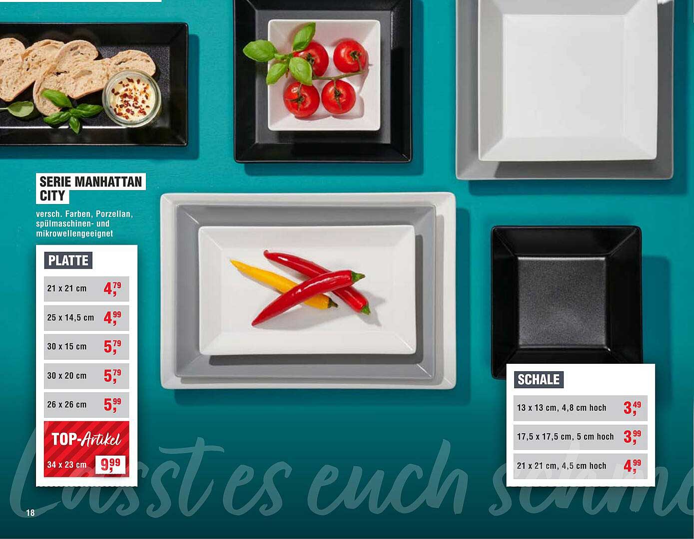 Serie Manhattan City - Platten und Schalen in verschiedenen Größen