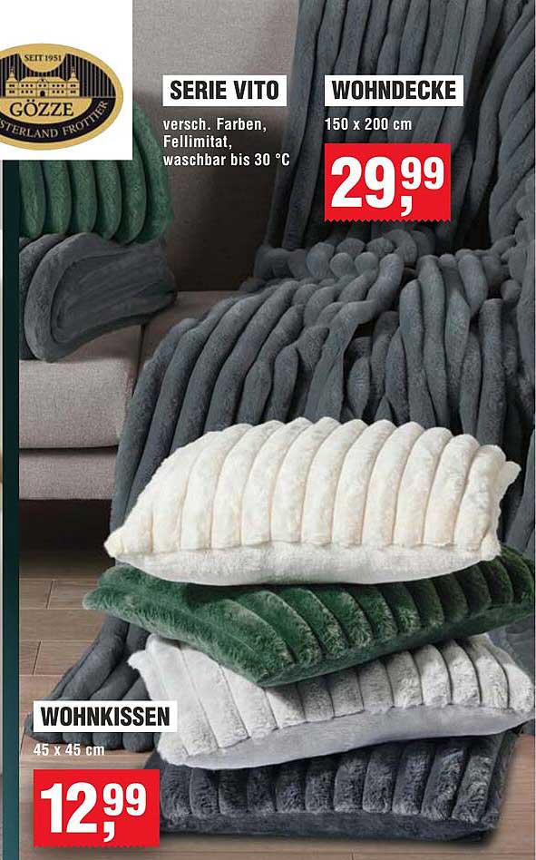 Serie Vito Wohndecke 150 x 200 cm für 29,99 €