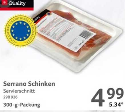Serrano Schinken Servierschnitt 300-g-Packung