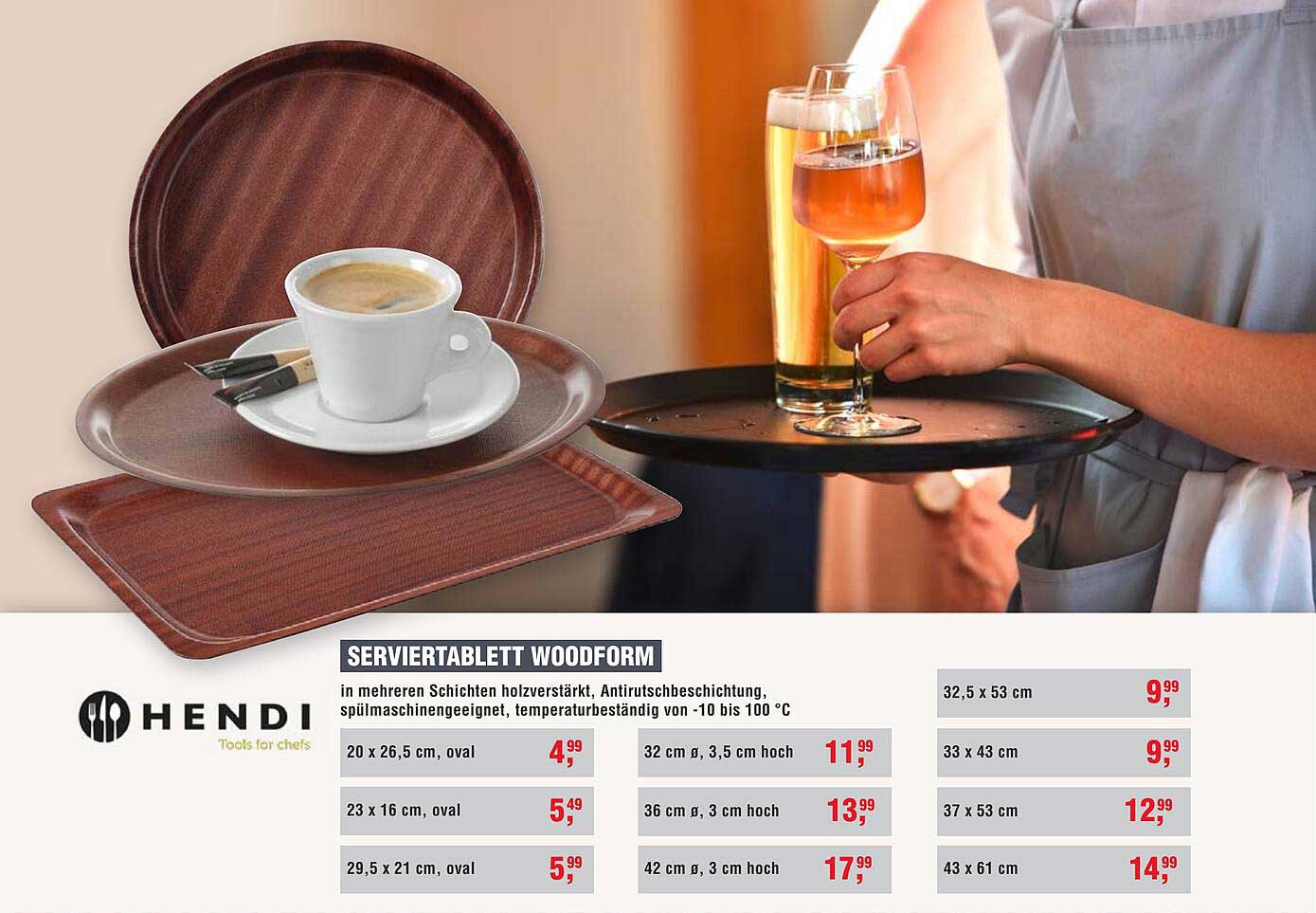 Serviertablett Woodform in verschiedenen Größen