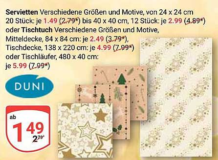 Servietten und Tischwäsche von DUNI – Vielfältige Motive für festliche Anlässe
