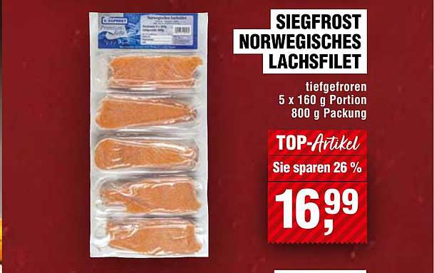 Siegfrost Norwegisches Lachsfilet