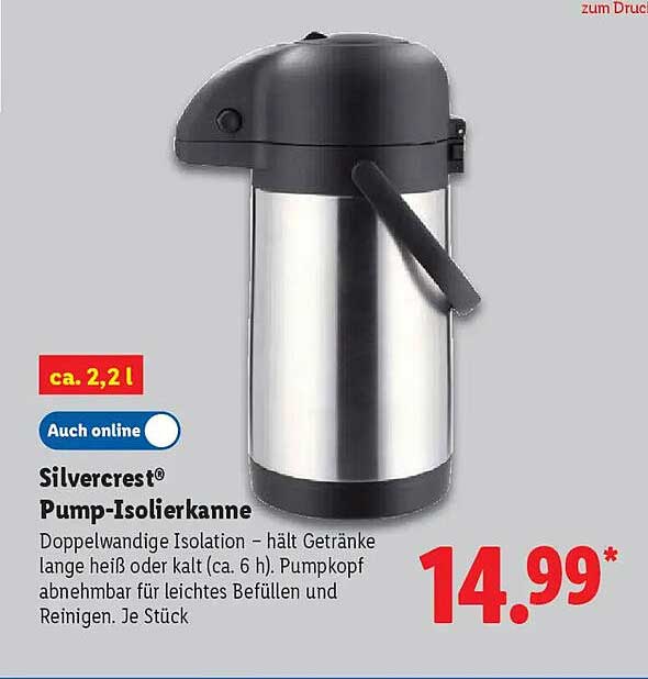 Silvercrest® Pump-Isolierkanne