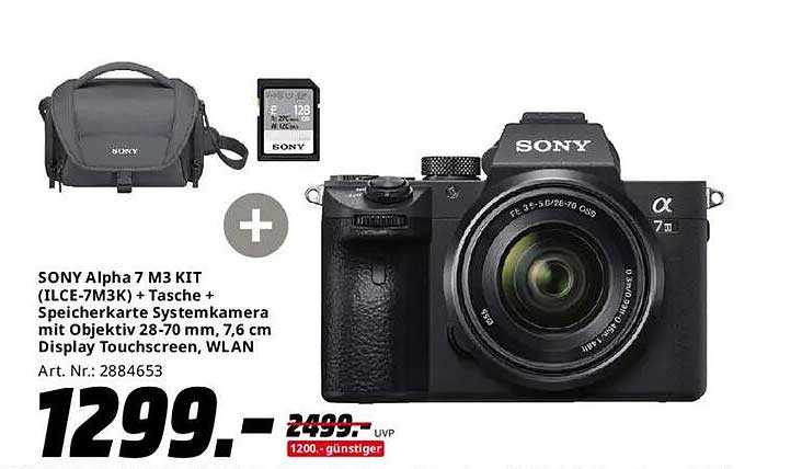 SONY Alpha 7 M3 KIT (ILCE-7M3K) + Tasche + Speicherkarte