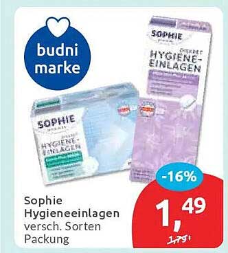 Sophie Hygieneeinlagen verschiedene Sorten