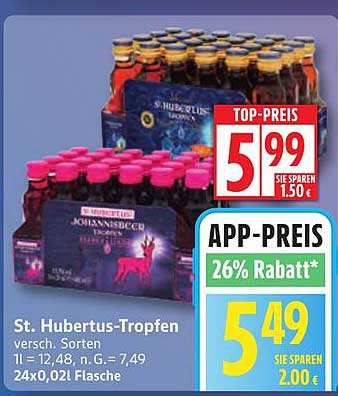 St. Hubertus-Tropfen - verschiedene Sorten
