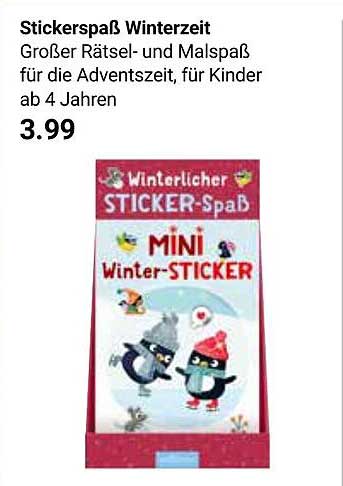 Sticker Spaß Winterzeit - Großer Rätsel- und Malspaß für die Adventszeit