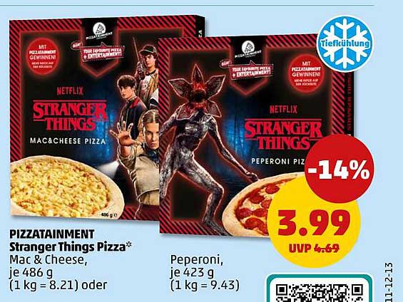 Stranger Things Pizza - Mac & Cheese oder Peperoni
