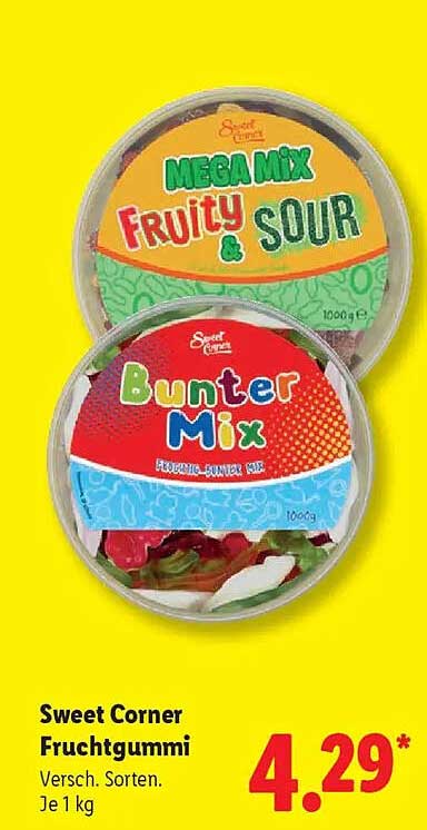 Sweet Corner Fruchtgummi - mega mix & bunter mix
