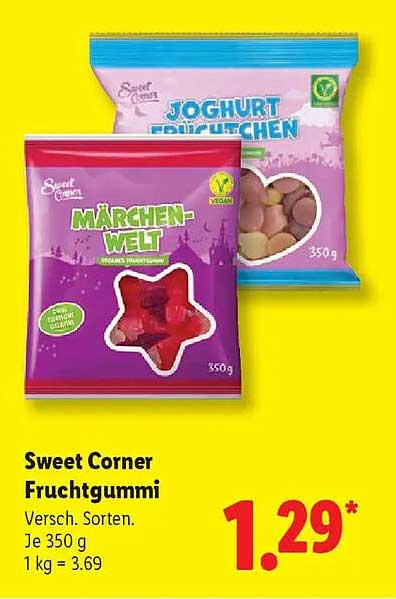 Sweet Corner Fruchtgummi - Versch. Sorten, 350 g