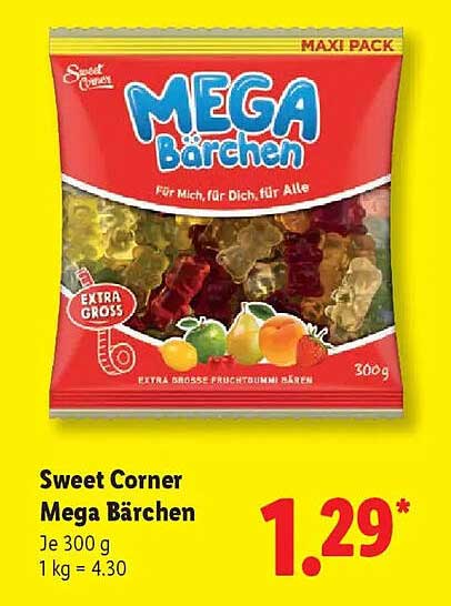 Sweet Corner Mega Bärchen 300 g