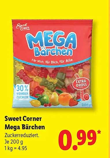 Sweet Corner Mega Bärchen - Zuckereduziert
