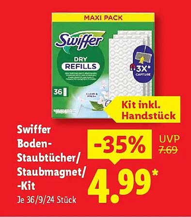 Swiffer Boden-Staubtücher/Staubmagnet-Kit