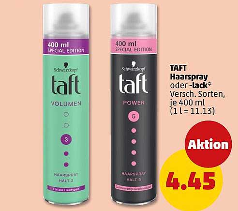 TAFT Haarspray oder -lack, 400 ml, verschiedene Sorten