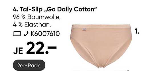 Tai-Slip „Go Daily Cotton“ 2er-Pack