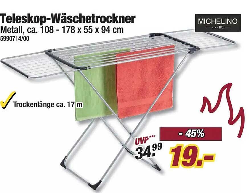 Teleskop-Wäscheständer von Michelino