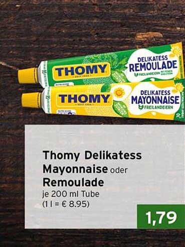 Thomy Delikatess Mayonnaise oder Remoulade je 200 ml Tube