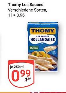 Thomy Les Sauces - Verschiedene Sorten, 250 ml für 0,99 €