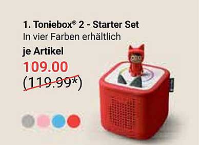 Toniebox® 2 - Starter Set in vier Farben erhältlich