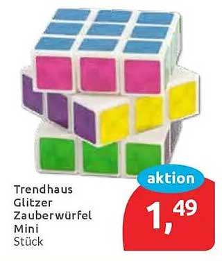 Trendhaus Glitzer Zauberwürfel Mini