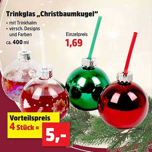 Trinkglas "Christbaumkugel"