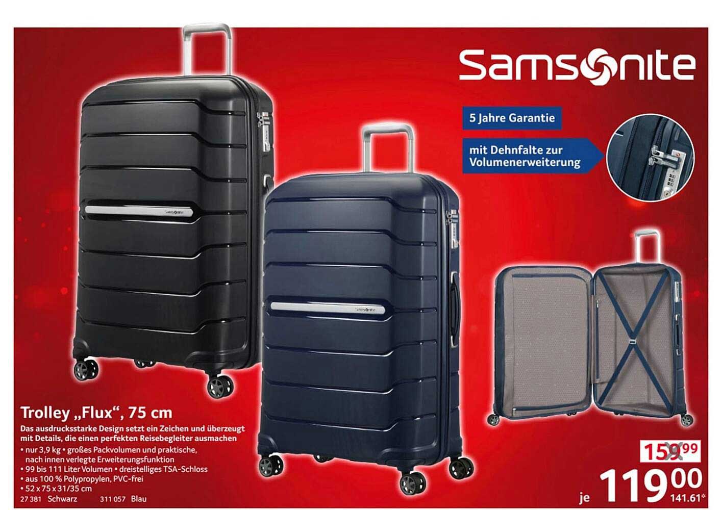 Trolley „Flux“, 75 cm von Samsonite