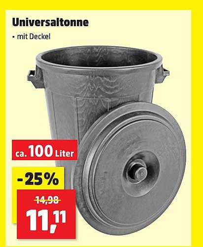 Universalt tonne mit Deckel – ca. 100 Liter