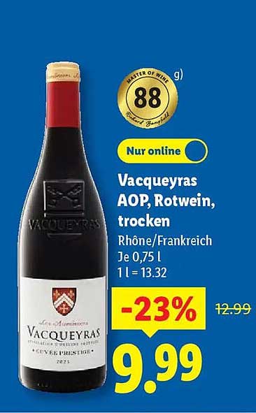 Vacqueyras AOP, Rotwein, trocken