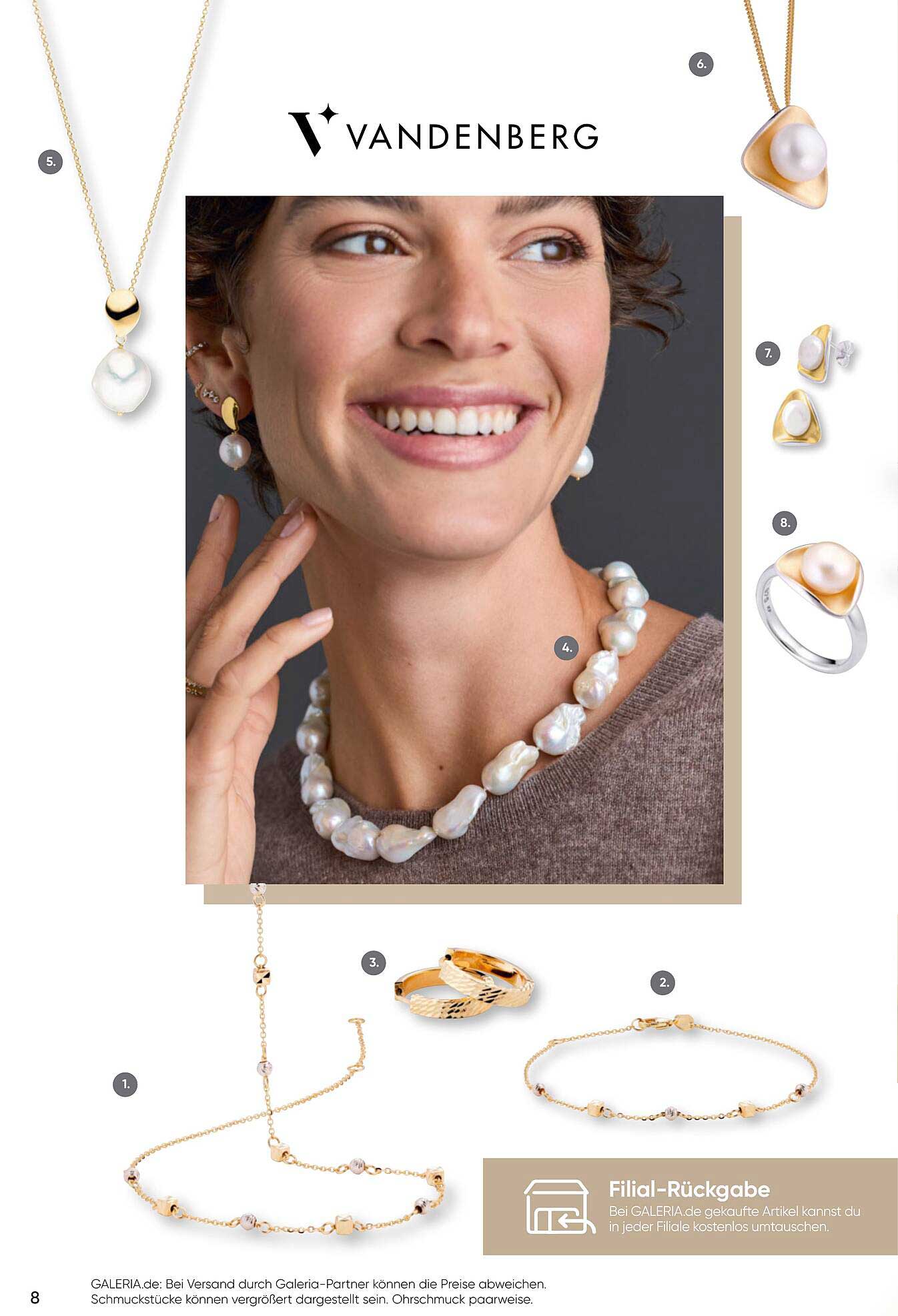 VANDENBERG Schmuckkollektion - Elegante Halskette mit Perlen