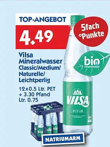 Vilsa Mineralwasser Classic/Medium/Natürliche/Leichtperlisp