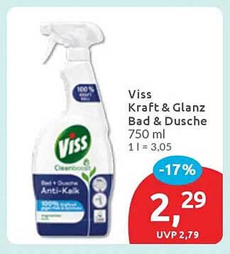 Viss Kraft & Glanz Bad & Dusche 750 ml - Anti-Kalk
