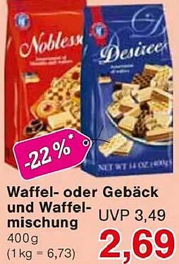 Waffel- oder Gebäck- und Waffelmischung 400 g