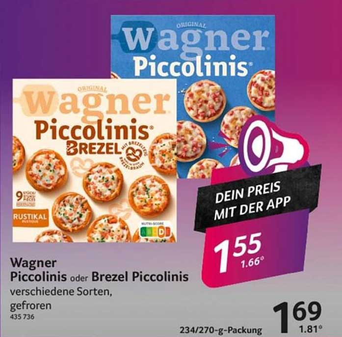 Wagner Piccolinis oder Brezel Piccolinis, verschiedene Sorten, gefroren