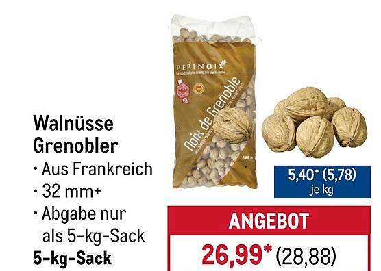 Walnüsse Grenobler aus Frankreich - 5-kg-Sack