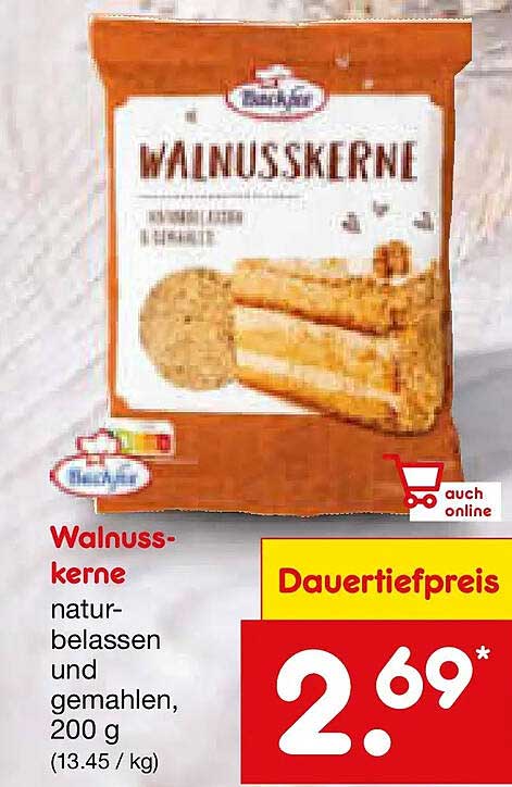 Walnüsse - naturbelassen und gemahlen, 200 g