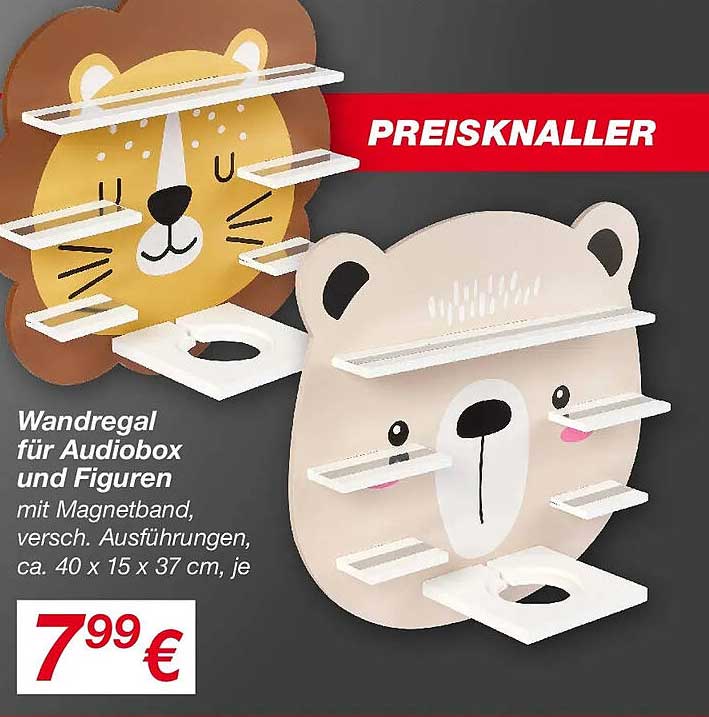 Wandregal für Audiobox und Figuren