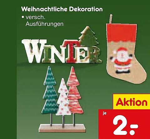 Weihnachtliche Dekoration - verschiedene Ausführungen