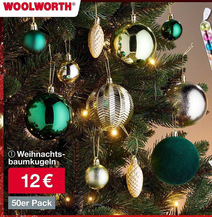 Weihnachtsbaumkugeln - 50er Pack