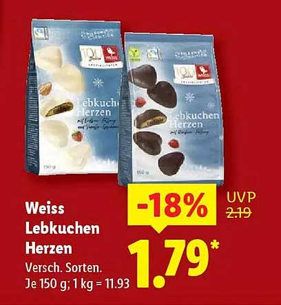 Weiss Lebkuchen Herzen – Verschiedene Sorten