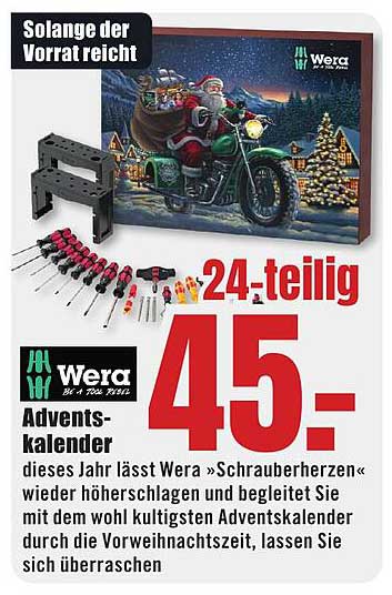 Wera Adventskalender 24-teilig