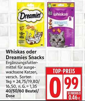 Whiskas oder Dreamies Snacks