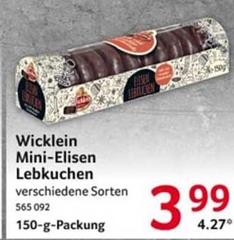 Wicklein Mini-Elisen Lebkuchen verschiedene Sorten 150-g-Packung