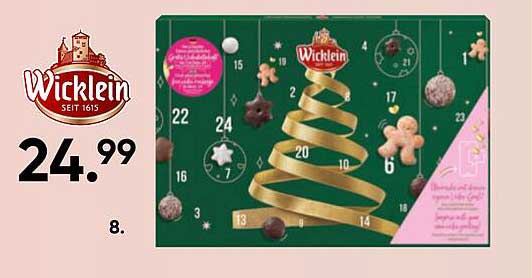 Wicklein Weihnachtskalender mit köstlichen Überraschungen