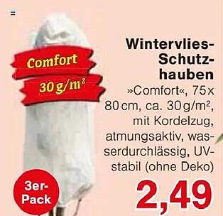 Wintervlies-Schutzhauben »Comfort«, 3er-Pack