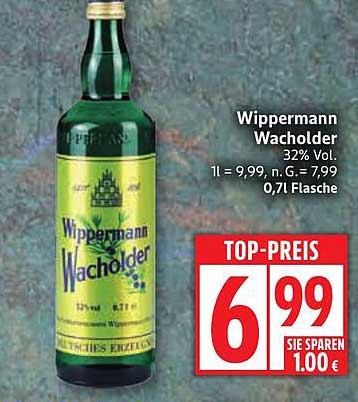 Wippermann Wacholder 32% Vol. – 0,71 Flasche